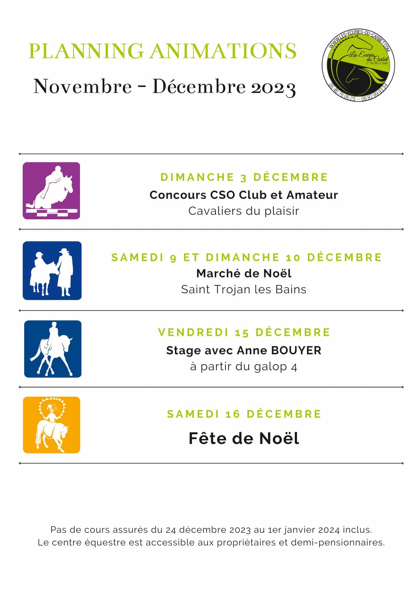 planning animation novembre décembre 2023